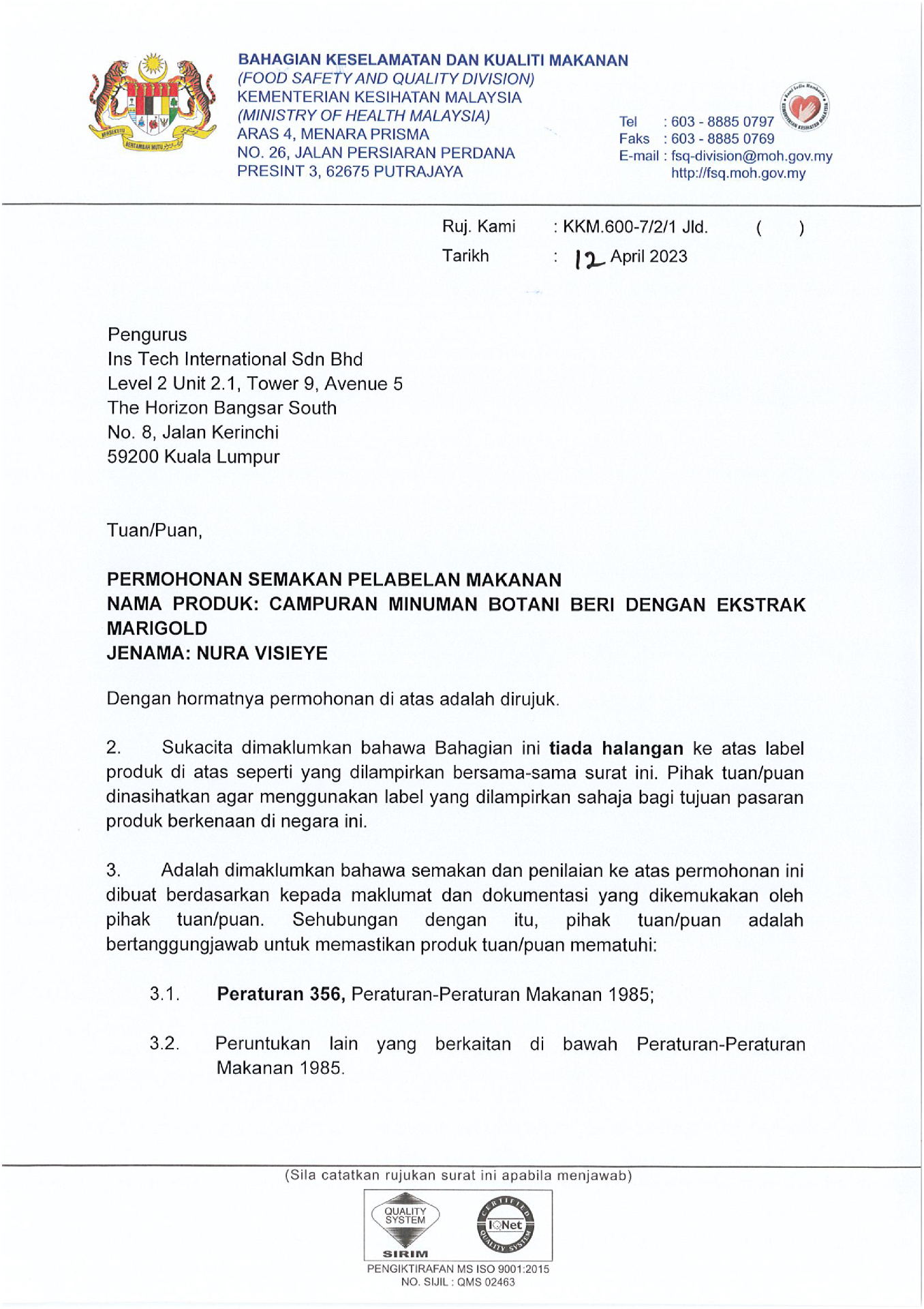 Pematuhan KKM